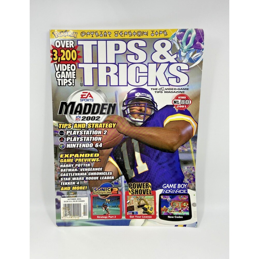 Tips & Tricks Video Game Magazine No 80 October 2001 Madden 2002